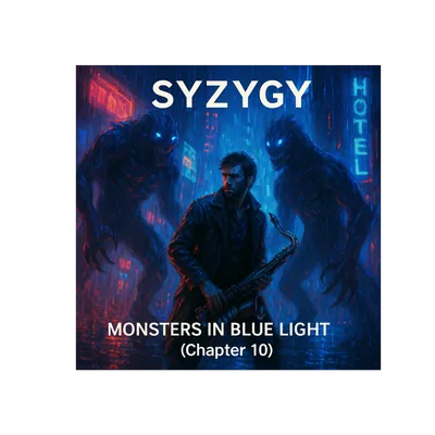 MONSTERS IN BLUE LIGHT (Chapter 10) artwork from Neo-Noir City