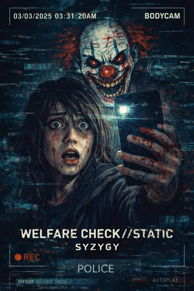 WELFARE CHECK//STATIC artwork from NO EXIT ARCADE: THE CLOWN GAME SHOW